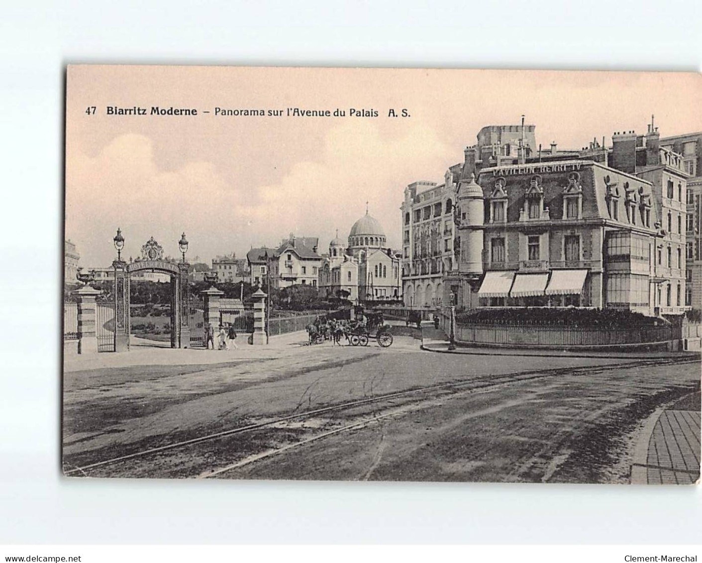 BIARRITZ : Panorama Sur L'Avenue Du Palais - Très Bon état - Biarritz