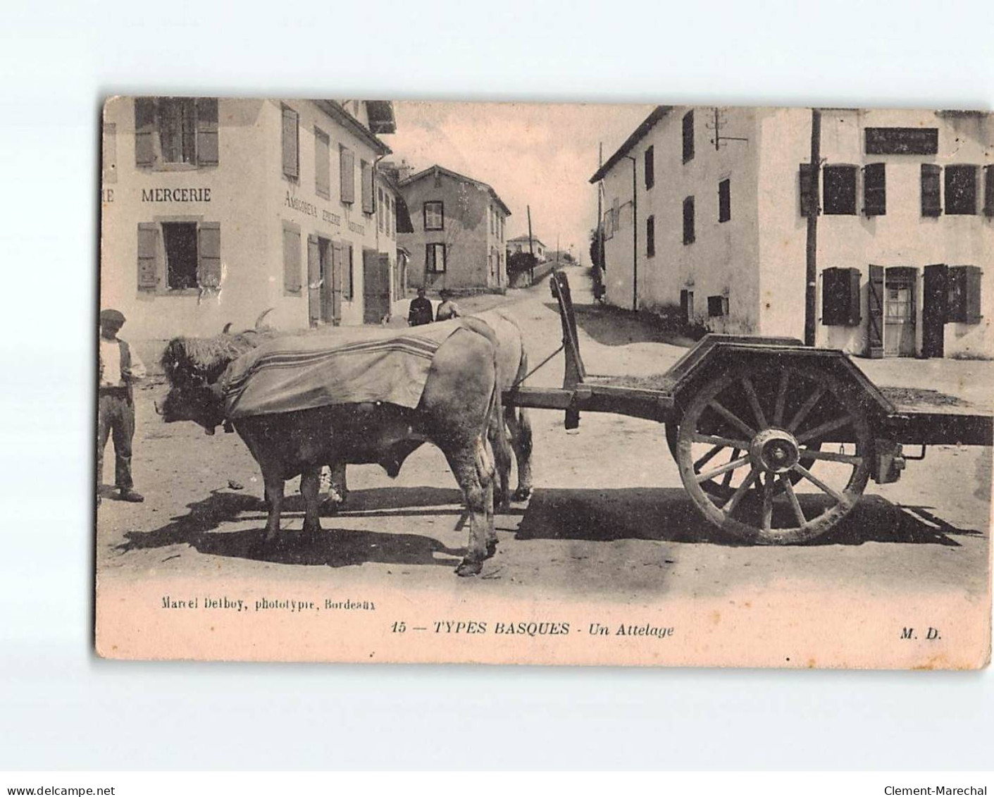 Types Basques, Un Attelage - état - Autres & Non Classés