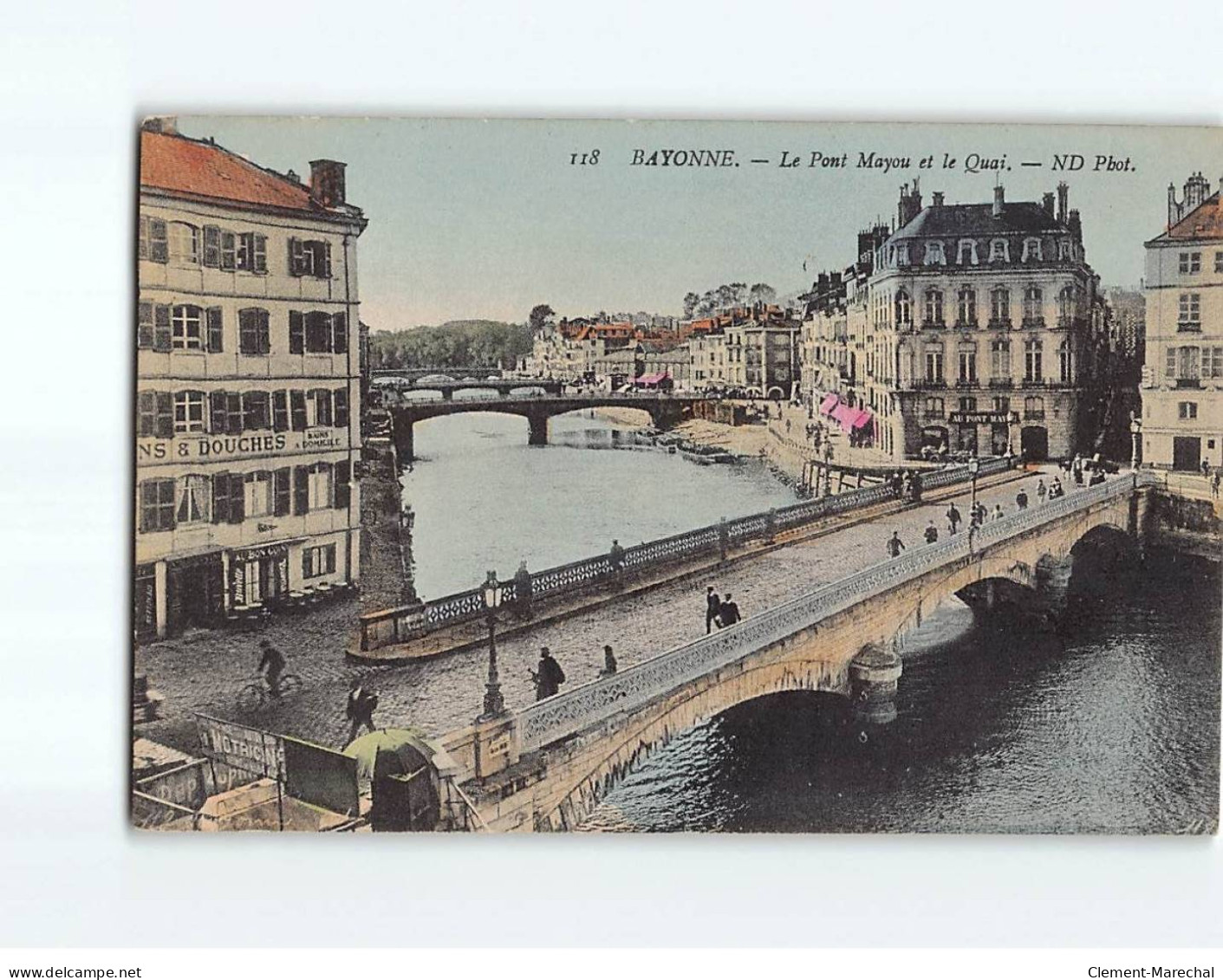 BAYONNE : Le Pont Mayou Et Le Quai - état - Bayonne