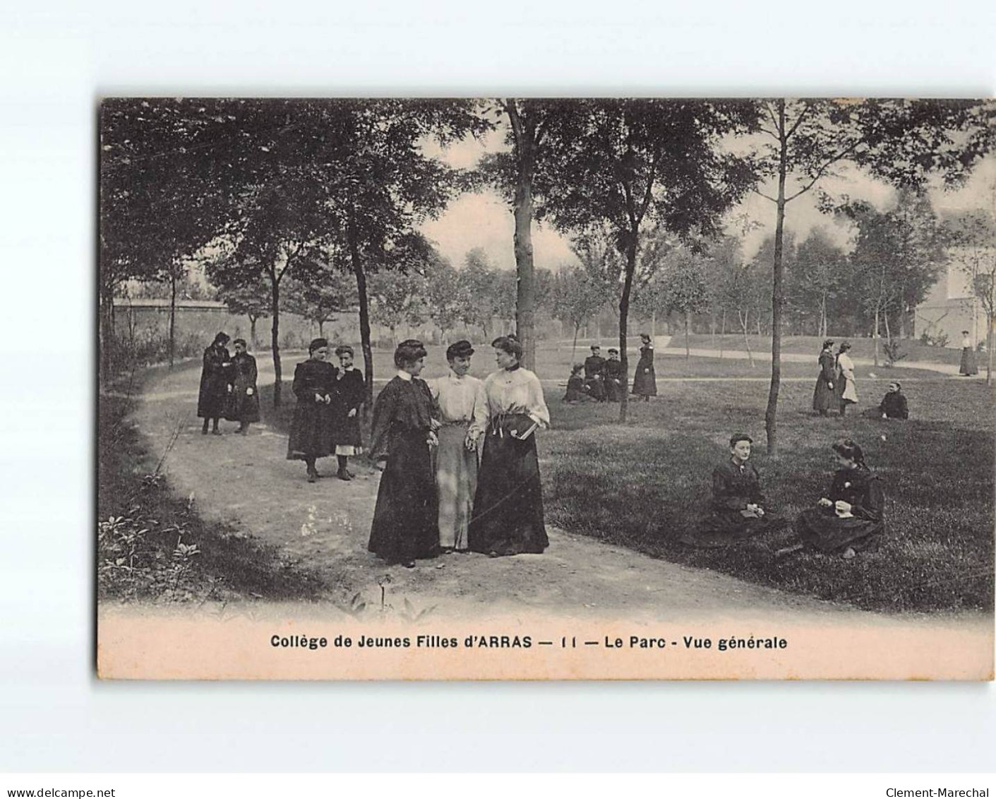 ARRAS : Collège De Jeunes Filles, Le Parc, Vue Générale - état - Arras