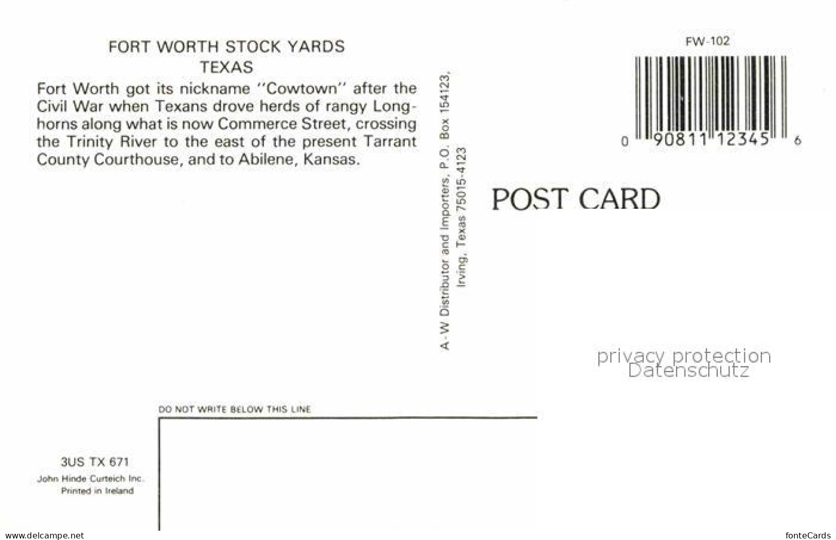 72705590 Fort_Worth Stock Yards - Sonstige & Ohne Zuordnung