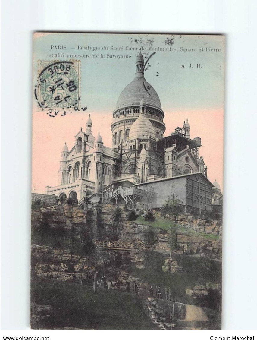 PARIS : Basilique Du Sacré-Coeur, Square De Saint-pierre Et Abri Provisoire De La Savoyarde - Très Bon état - Sacré Coeur