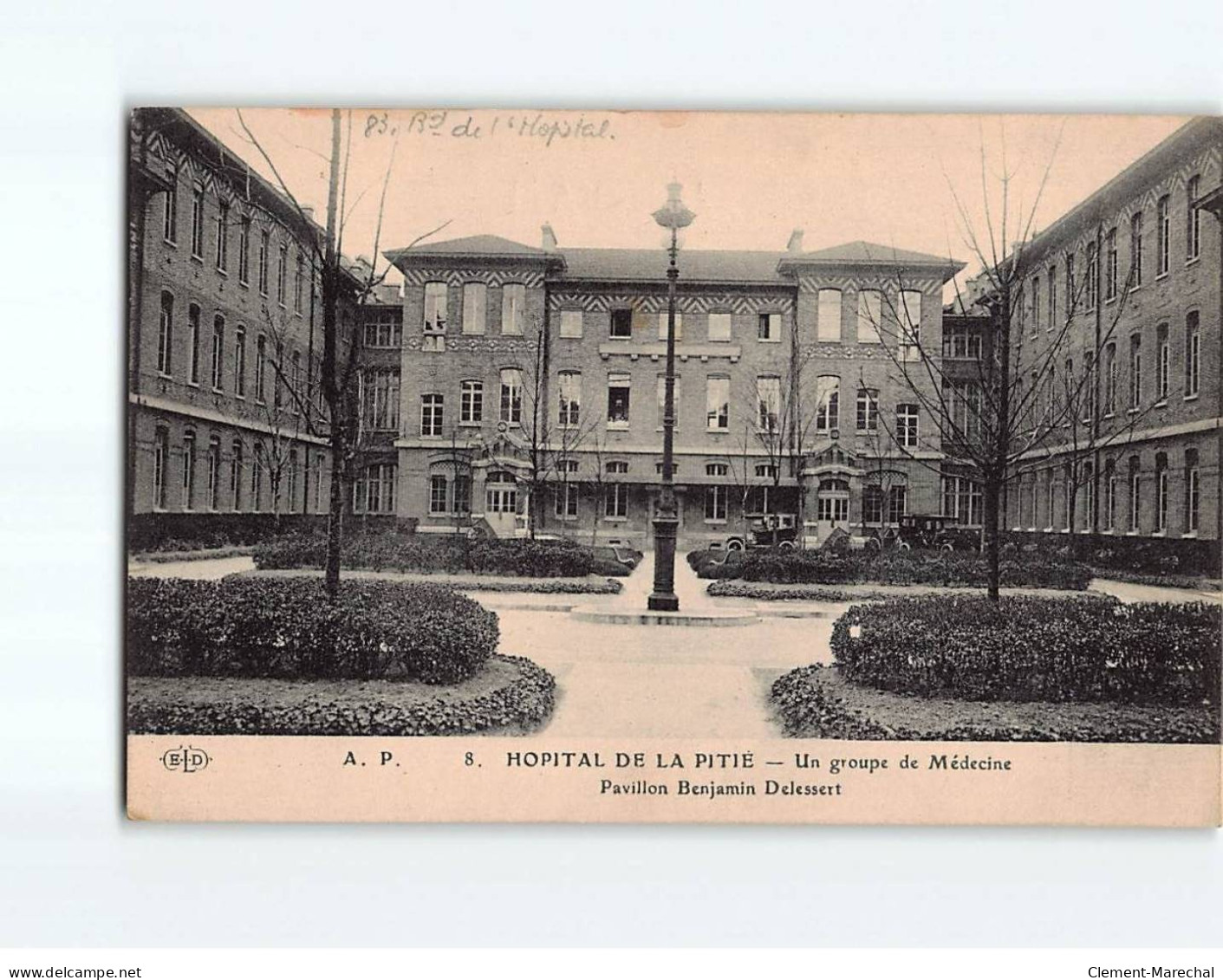 PARIS : Hôpital De La Pitié, Un Groupe De Médecine, Pavillon Benjamin Delessert - Très Bon état - Santé, Hôpitaux