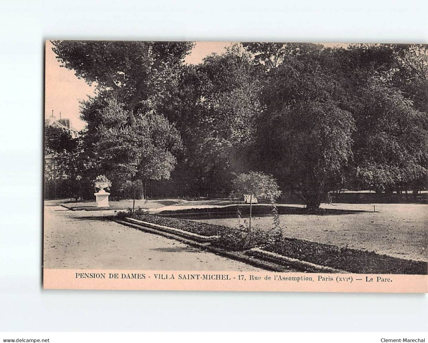 PARIS : Pension De Dames, Villa Saint-Michel, Le Parc - Très Bon état - Autres & Non Classés