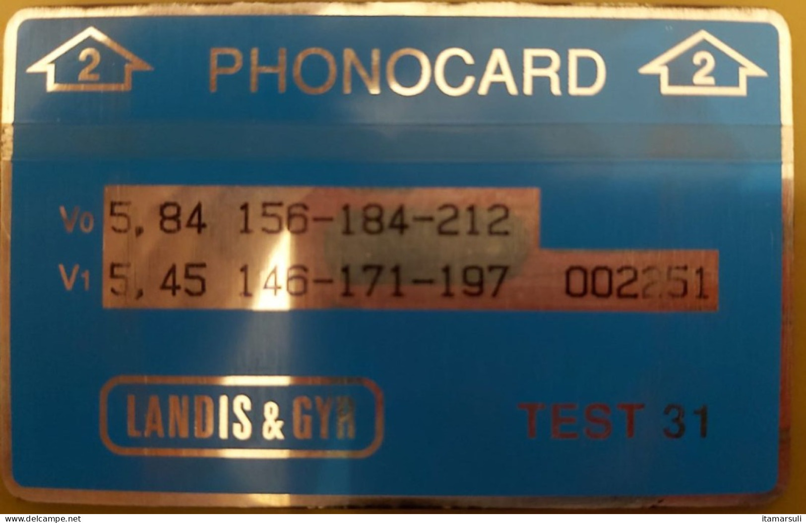 ISRAEL - Bezeq L&G Test Card Struc 2, Blue With Text On The Back, No Notch, 002251, BZ-23 - Israel