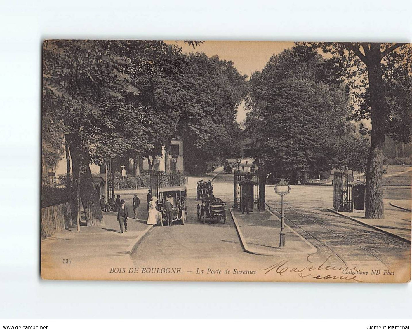 PARIS : Bois De Boulogne, La Porte De Suresnes  - Très Bon état - Other & Unclassified