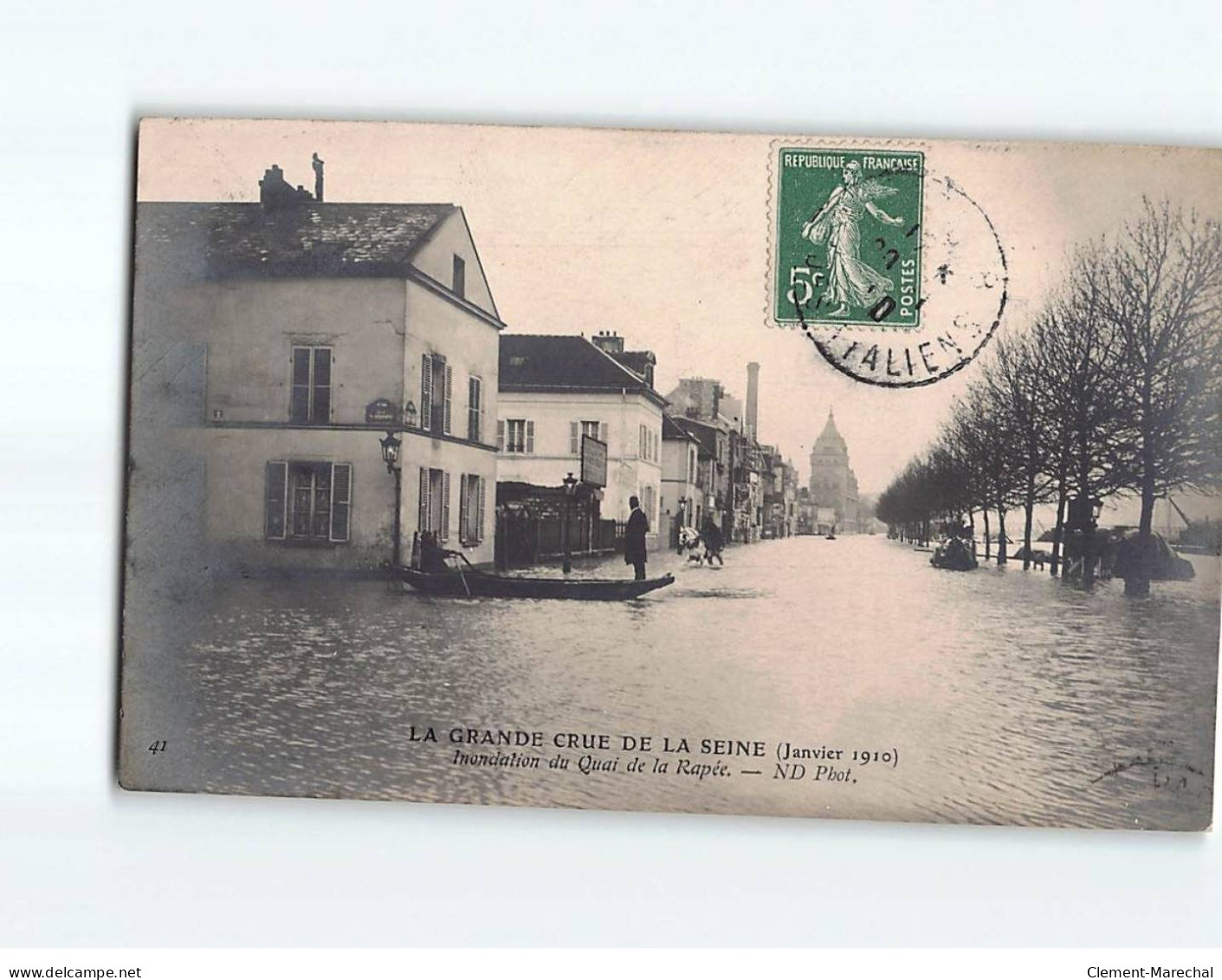 PARIS : La Grand Crue De 1910, Inondation Du Quai De La Rapée - Très Bon état - De Overstroming Van 1910