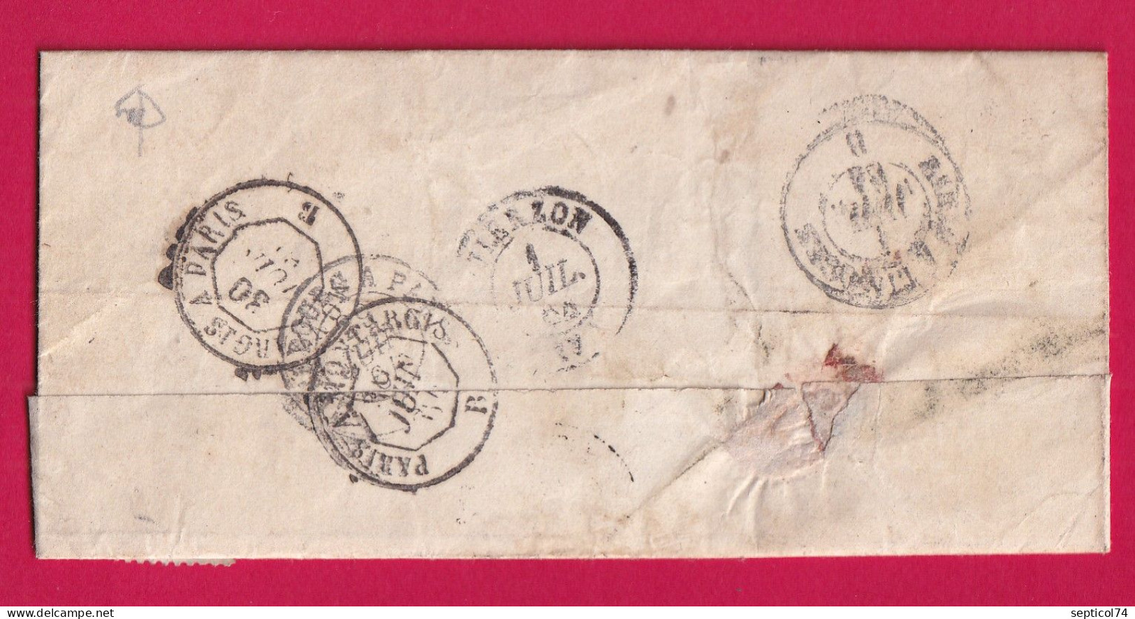 N°22 GC 1234 CROISSANVILLE CALVADOS BOITE RURALE B ST PIERRE SUR DIVES POUR VIERZON CHER LETTRE - 1849-1876: Klassik