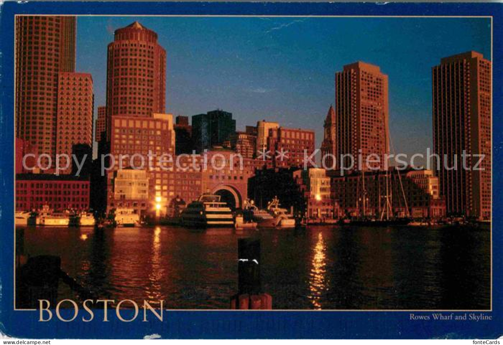 72698423 Boston_Massachusetts Rowes Wharf And Skyline - Other & Unclassified