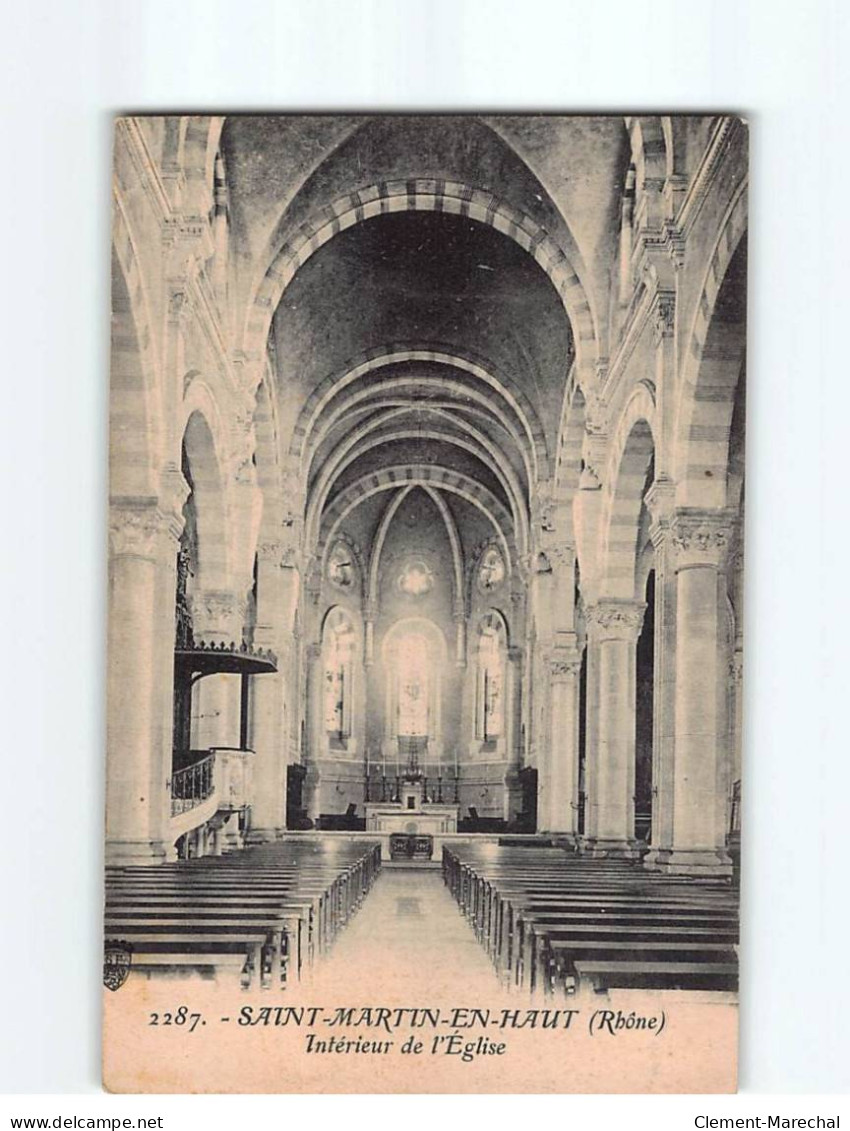 SAINT MARTIN EN HAUT : Intérieur De L'Eglise - état - Autres & Non Classés