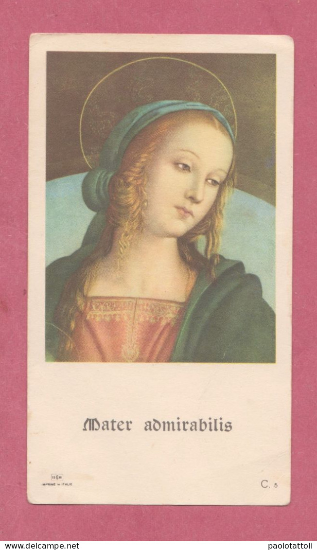 Santini, Holy Card. Mater Admirabilis. Ed. GMi N° C5-Dim. 106 X60 Mm- - Images Religieuses
