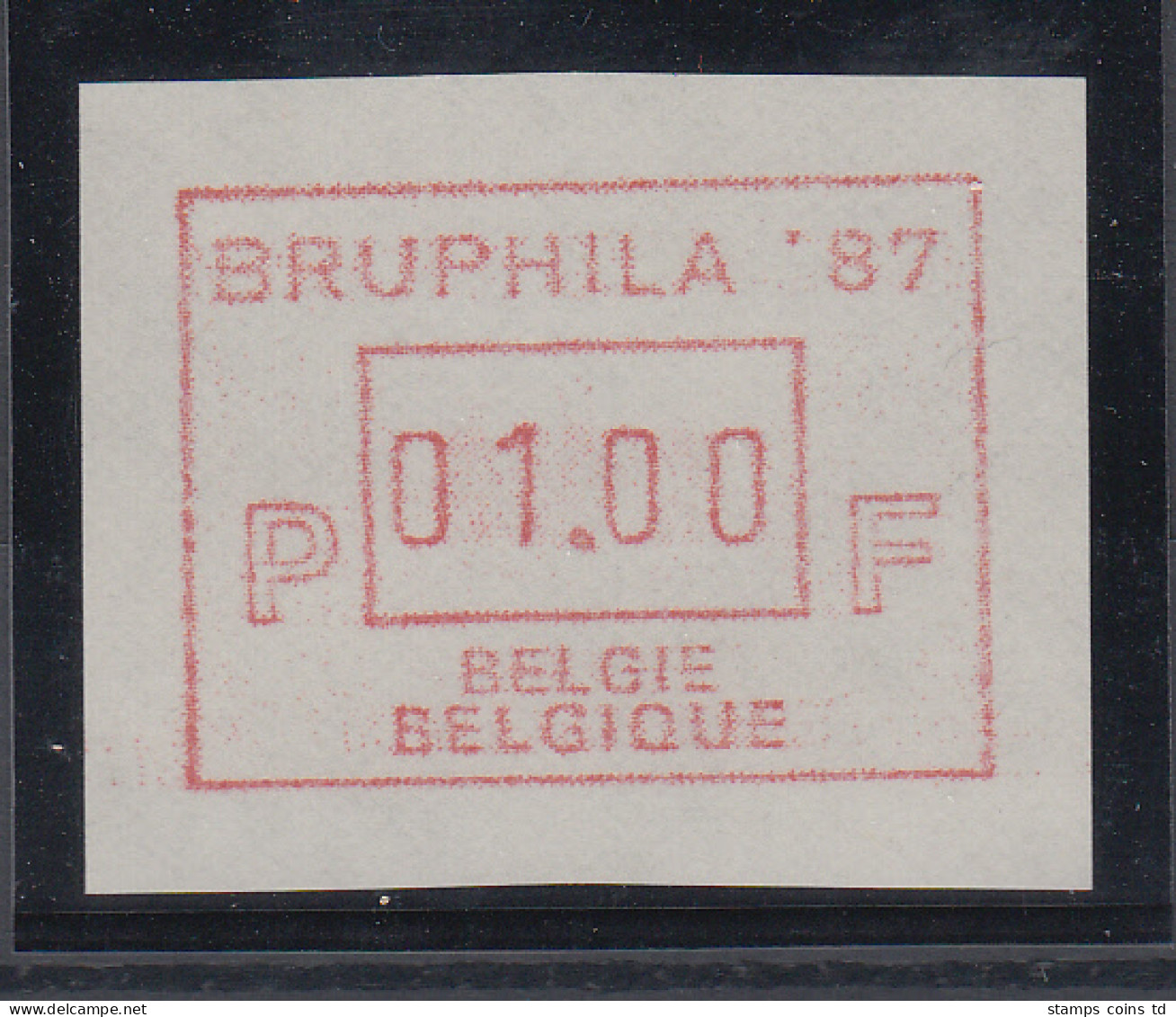 Belgien FRAMA-ATM Sonderausgabe BRUPHILA ' 87 Von VS **  - Autres & Non Classés