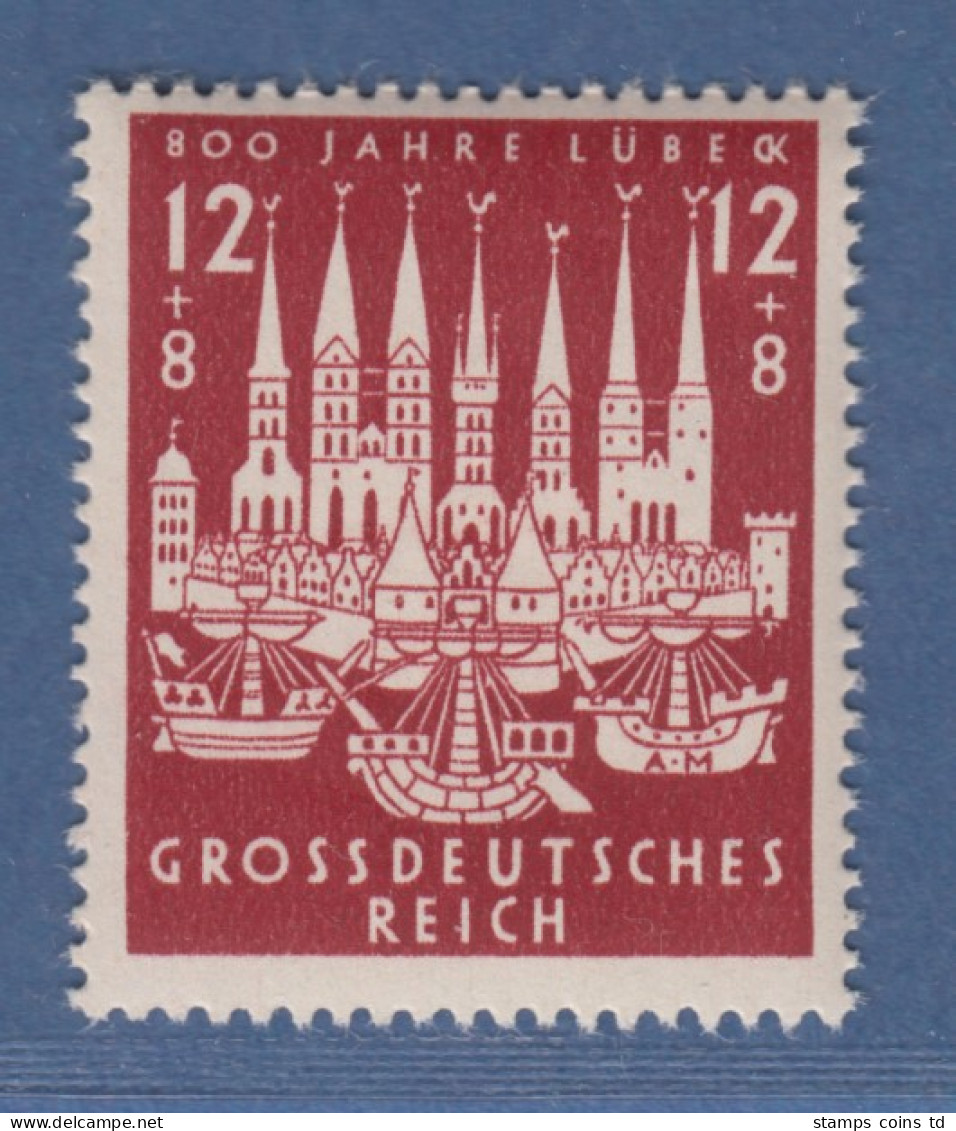 Deutsches Reich 1943 800 Jahre Hansestadt Lübeck Mi.-Nr. 862 Einwandfrei ** - Unused Stamps