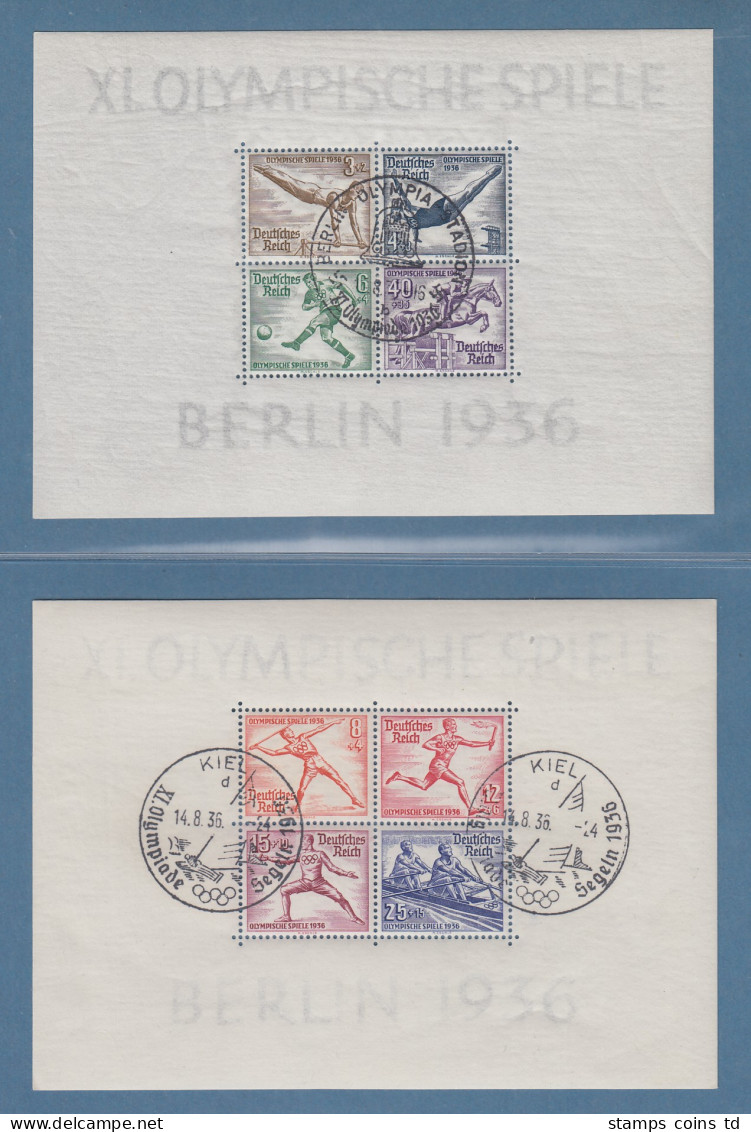 Deutsches Reich Olympiade Berlin1936 Blockpaar Mit Sonder-O, Einwandfrei ! - Gebraucht