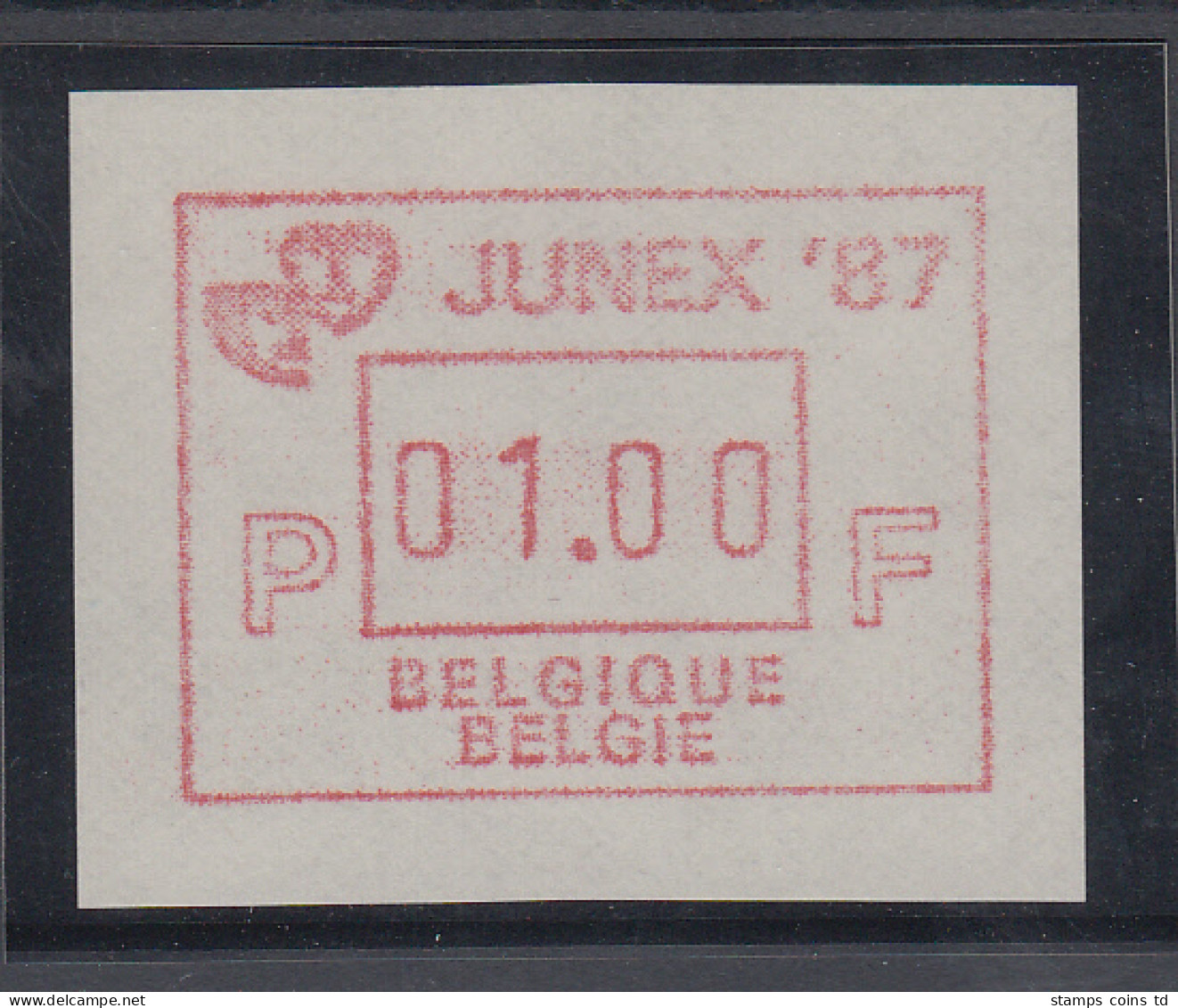 Belgien FRAMA-ATM Sonderausgabe JUNEX '87 Von VS **  - Otros & Sin Clasificación
