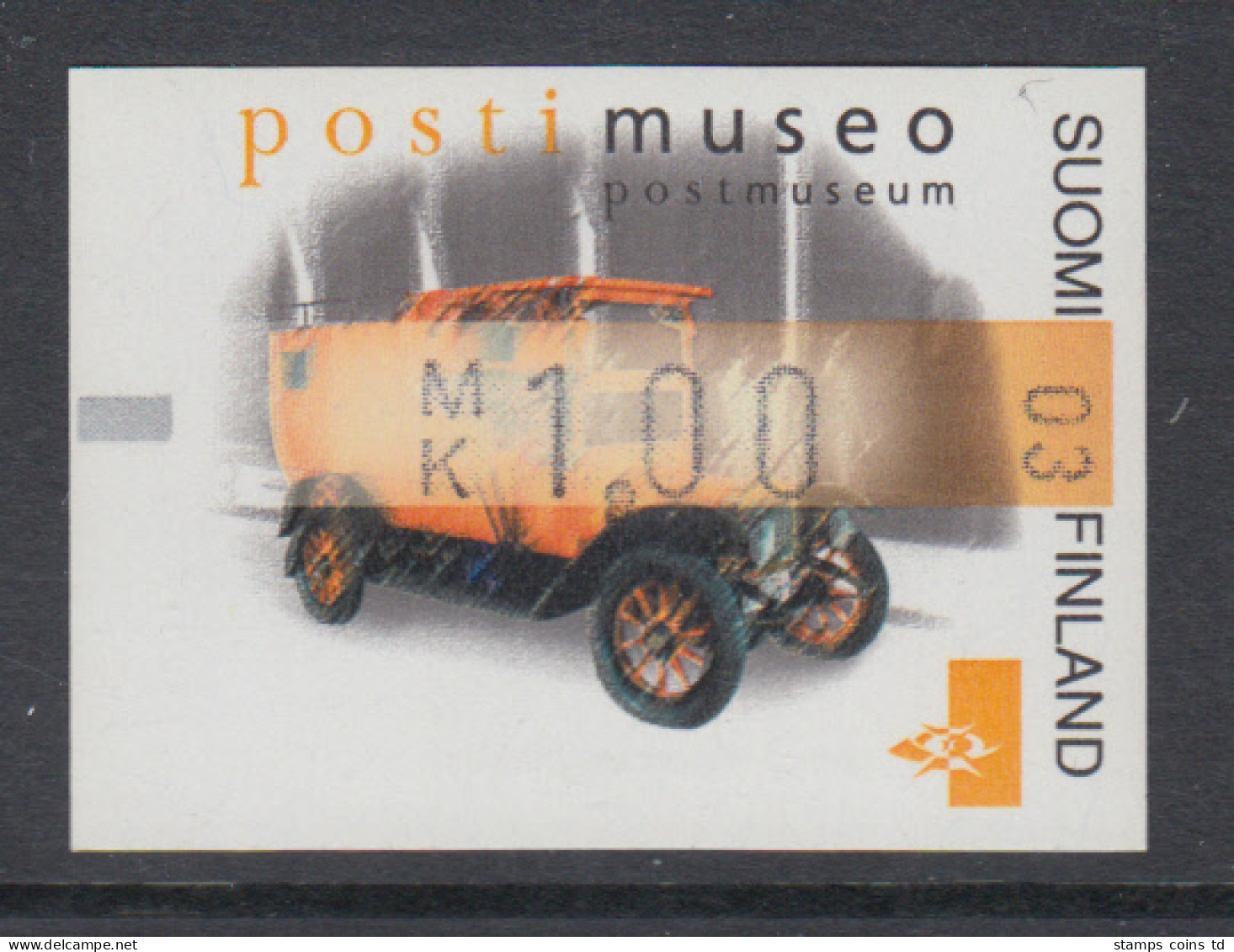 Finnland 1999, FRAMA-ATM Erstes Postautomobil Adler (1911) , Mi.-Nr. 34 - Machine Labels [ATM]