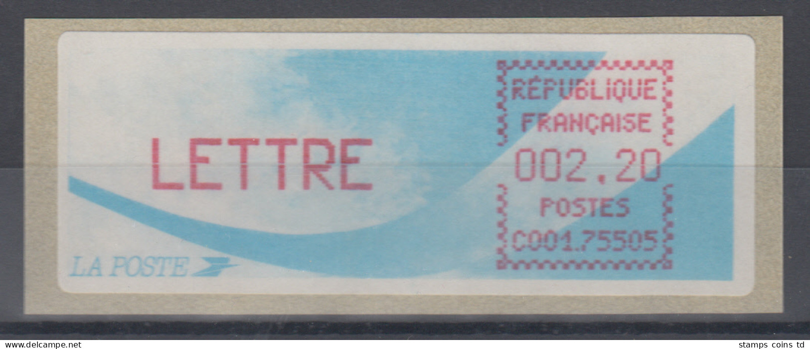 Frankreich Crouzet-ATM Komet C001.75505, Wert LETTRE 2,20 - Other & Unclassified