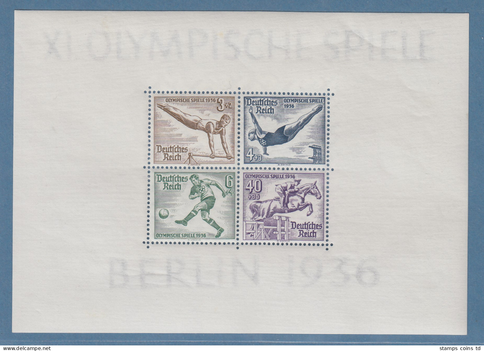 Deutsches Reich Olympiade Berlin1936  Block 5 ** In Einwandfreier Erhaltung. - Ongebruikt