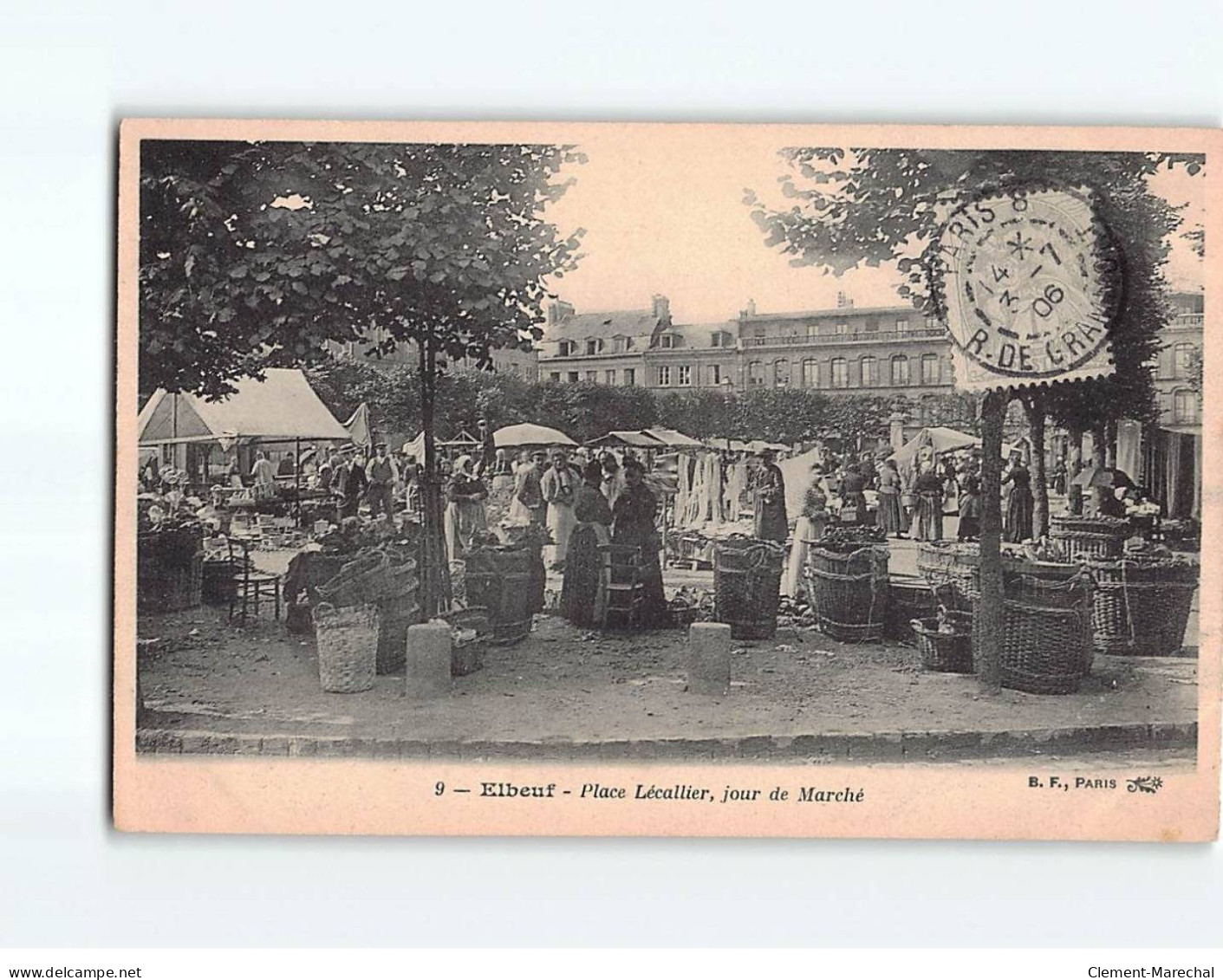 ELBEUF : Place Lécallier, Jour De Marché - Très Bon état - Elbeuf