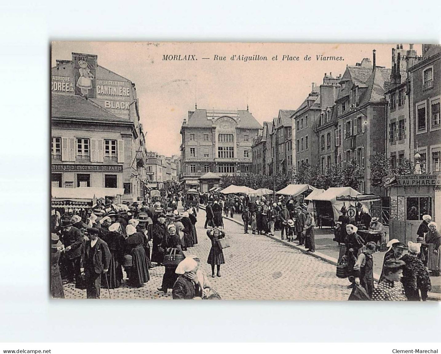 MORLAIX : Rue D'Aiguillon Et Place De Viarmes - Très Bon état - Autres & Non Classés