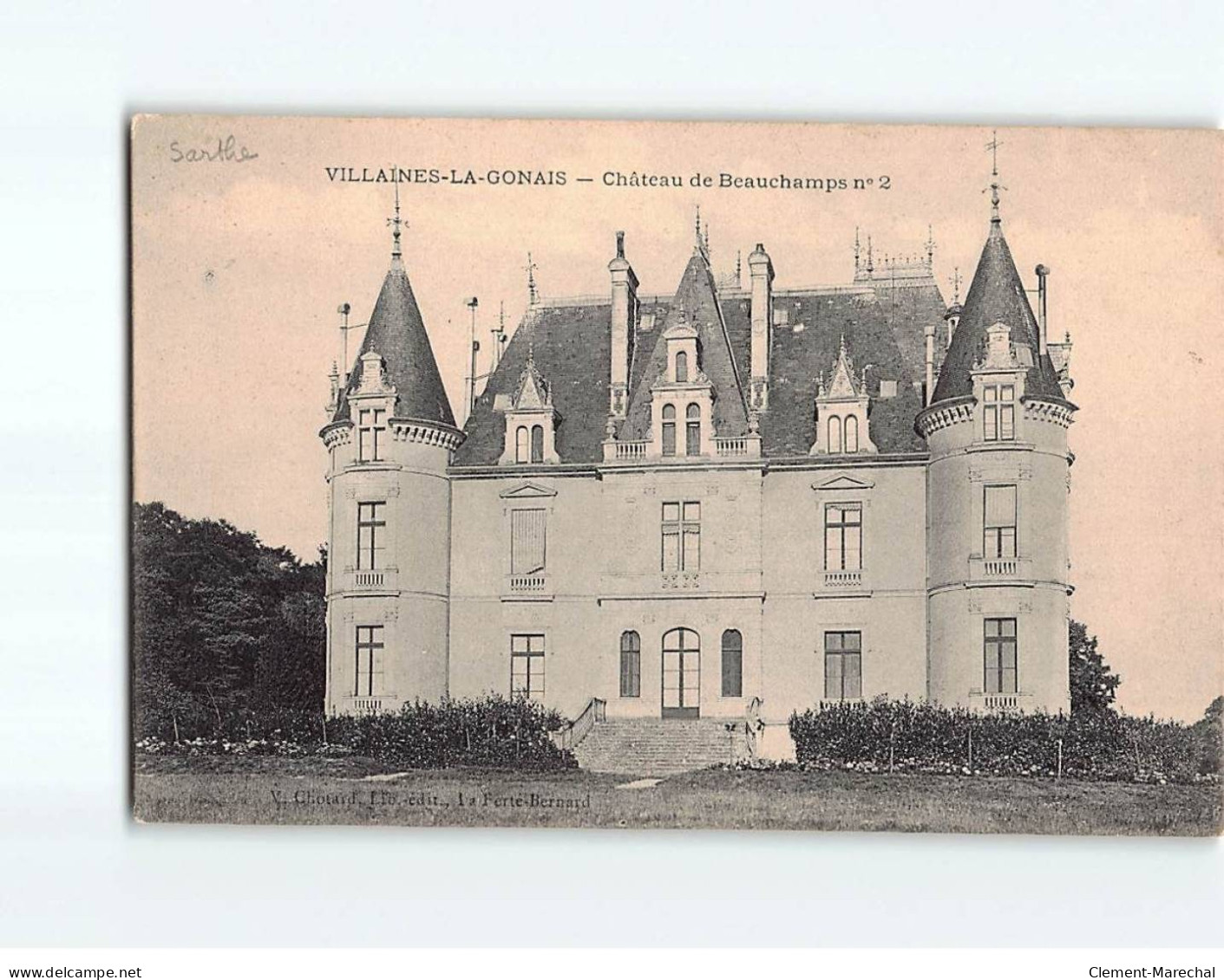 VILLAINES LA GONAIS : Château De Beauchamps N°2 - Très Bon état - Autres & Non Classés