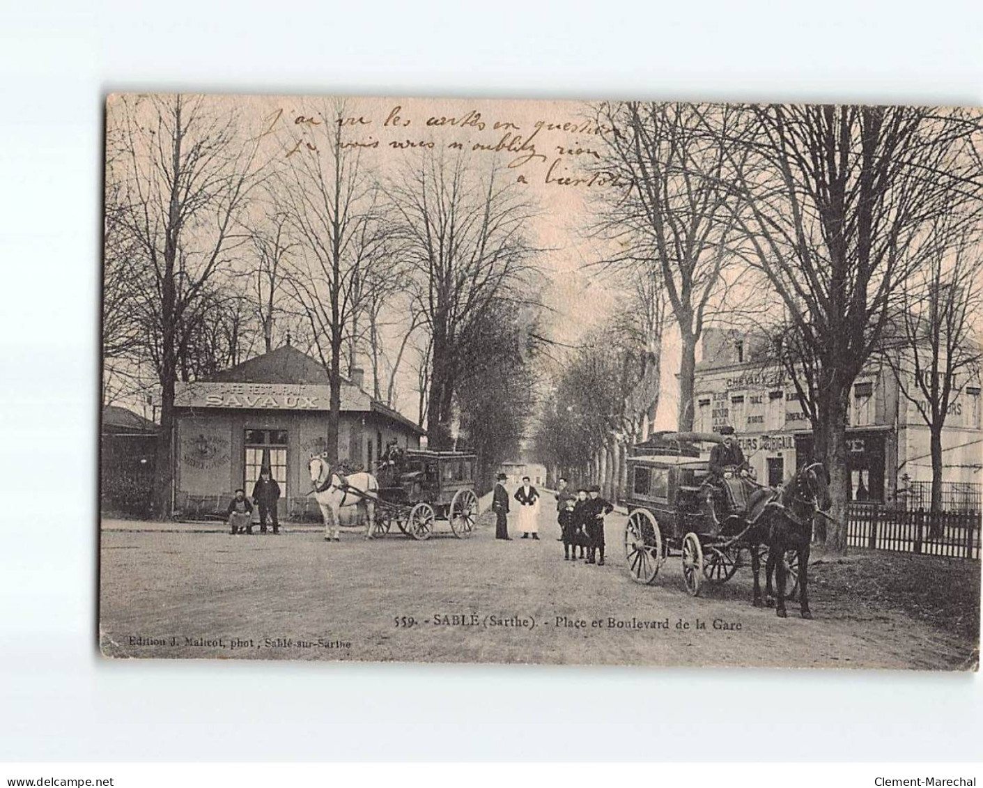 SABLE SUR SARTHE : Place Et Boulevard De La Gare - état - Sable Sur Sarthe