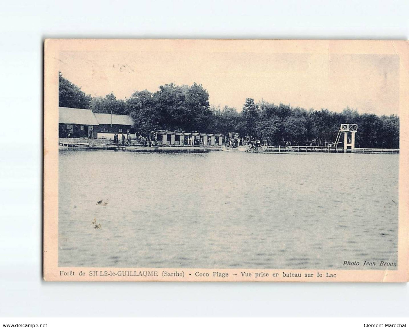 Forêt De SILLE LE GUILLAUME : Coco Plage, Vue Prise En Bateau Sur Le Lac - état - Sille Le Guillaume