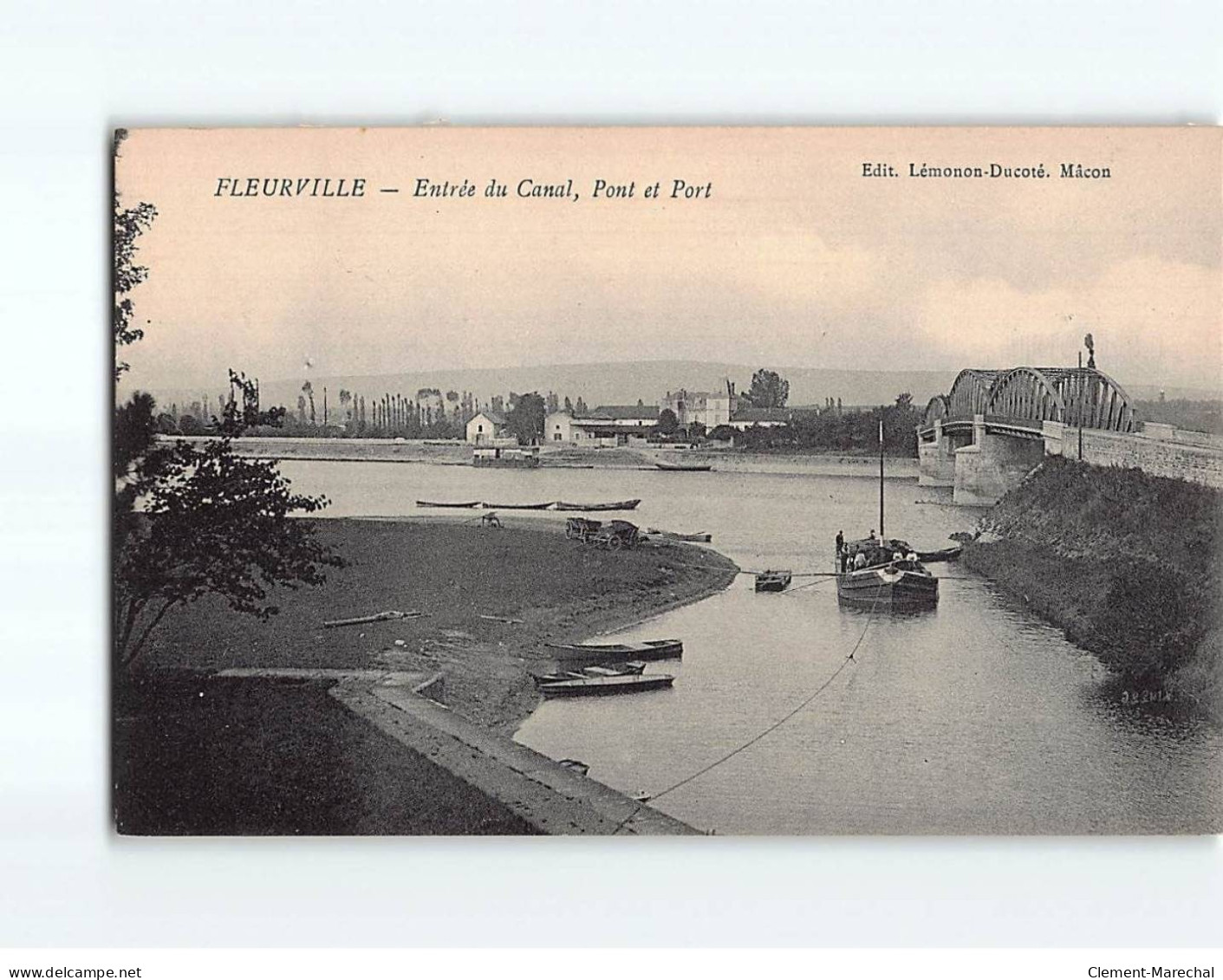 FLEURVILLE : Entrée Du Canal, Pont Et Port - Très Bon état - Autres & Non Classés