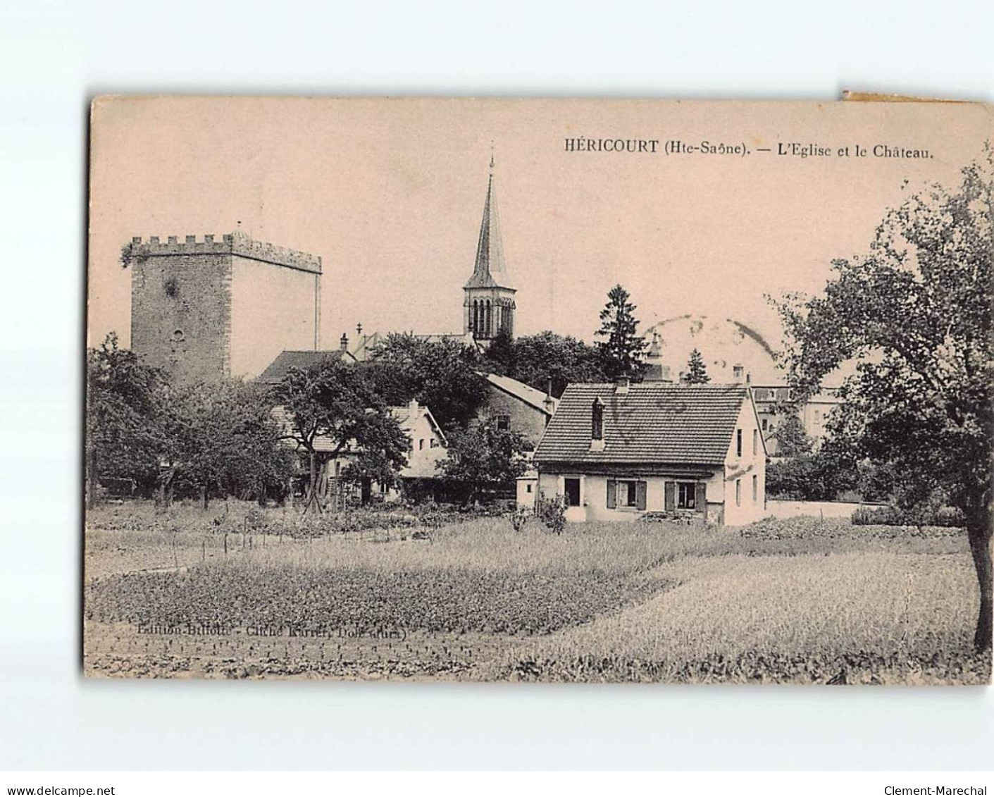 HERICOURT : L'Eglise Et Le Château - état - Héricourt