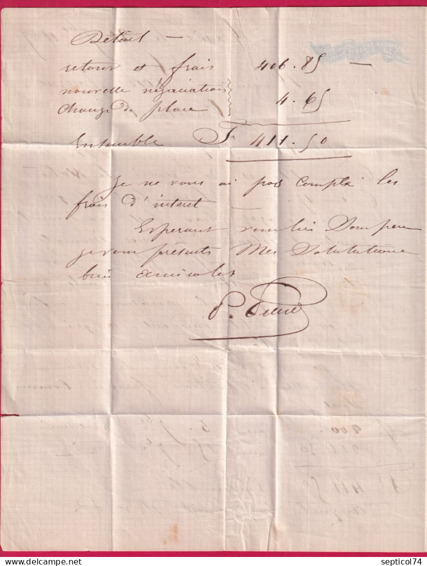 N°22 MARSEILLE BATEAU A VAP GC 5055 PHILIPPEVILLE POUR CONSTANTINE COMBINAISON RARE LETTRE - 1849-1876: Période Classique