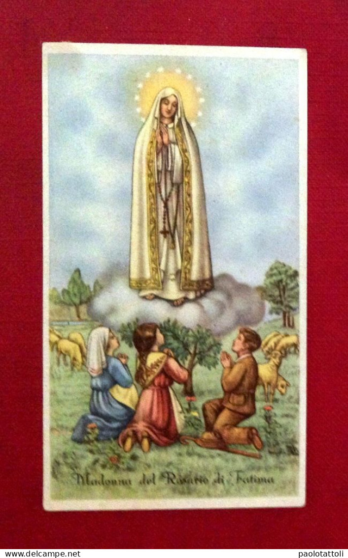 Santini, Madonna Del Rosario Di Fatima. Offerta Di Se Stessi Alla Madonna. Ed. Arti Grafiche Favia, Bari. - Devotion Images