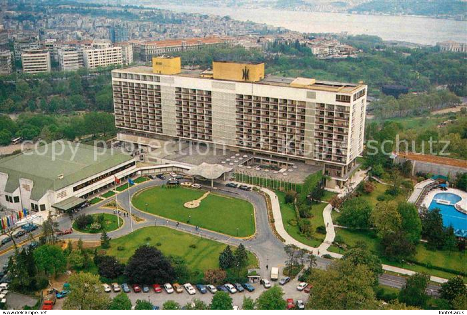 72684043 Istanbul Constantinopel Fliegeraufnahme Hotel Hilton International Ista - Turquie