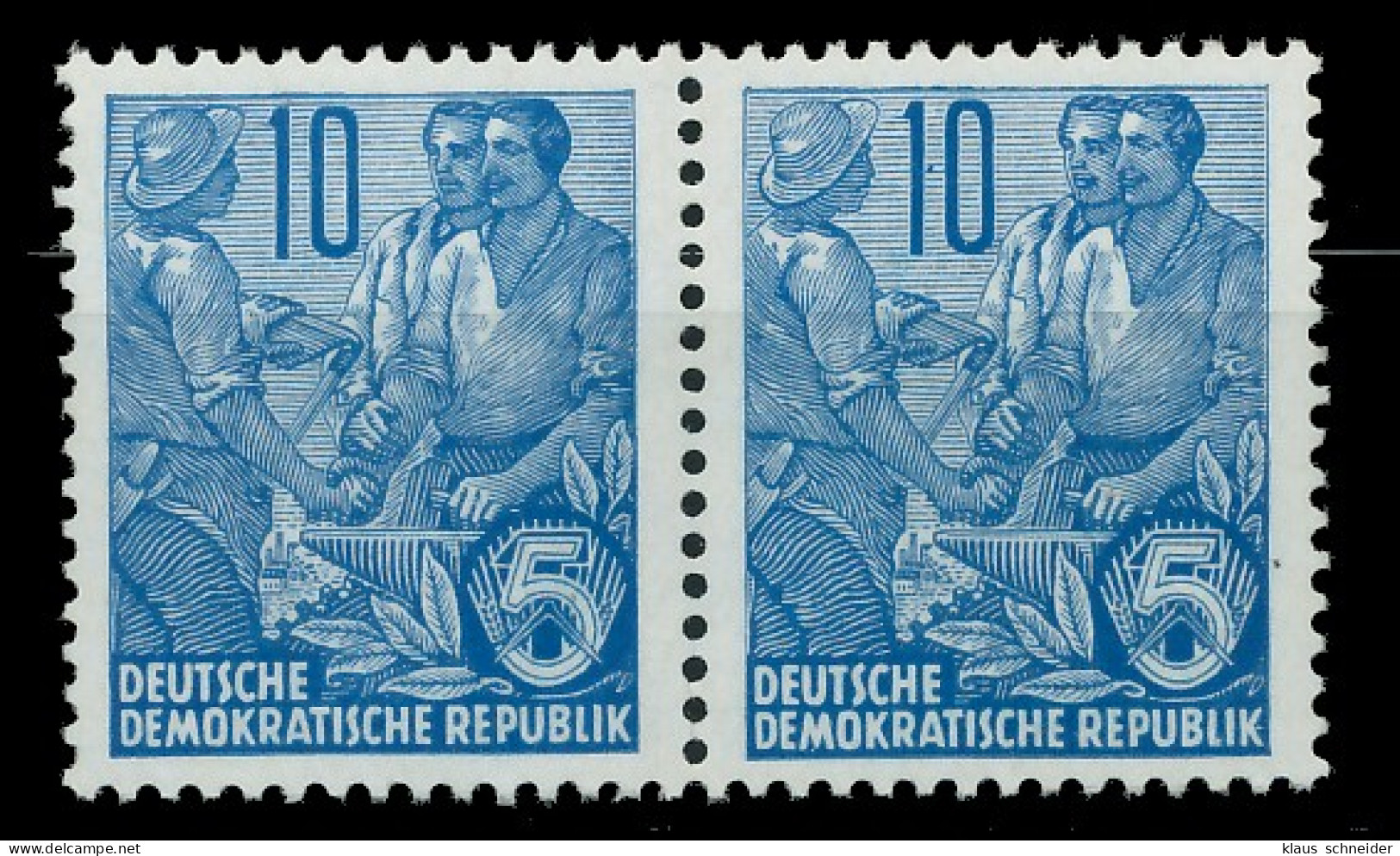 DDR DS 5-JAHRPLAN Nr 578B Postfrisch WAAGR PAAR X7BCF9E - Unused Stamps