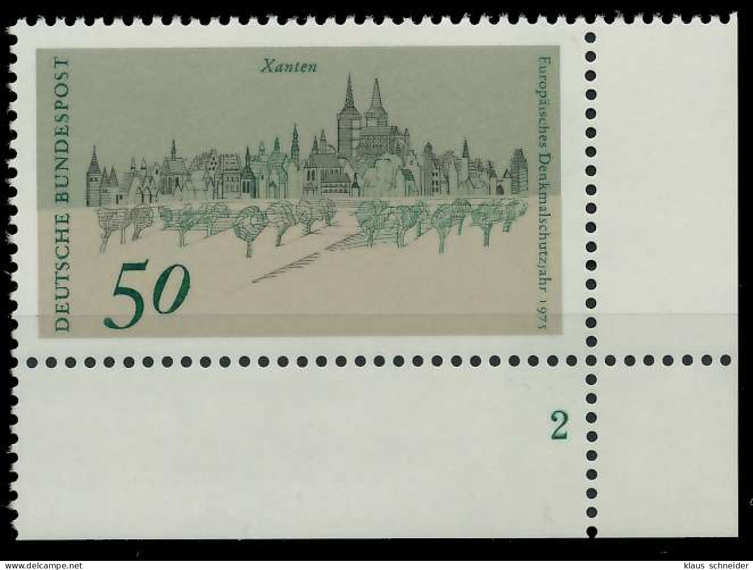 BRD BUND 1975 Nr 863 Postfrisch FORMNUMMER 2 X8019BA - Ungebraucht