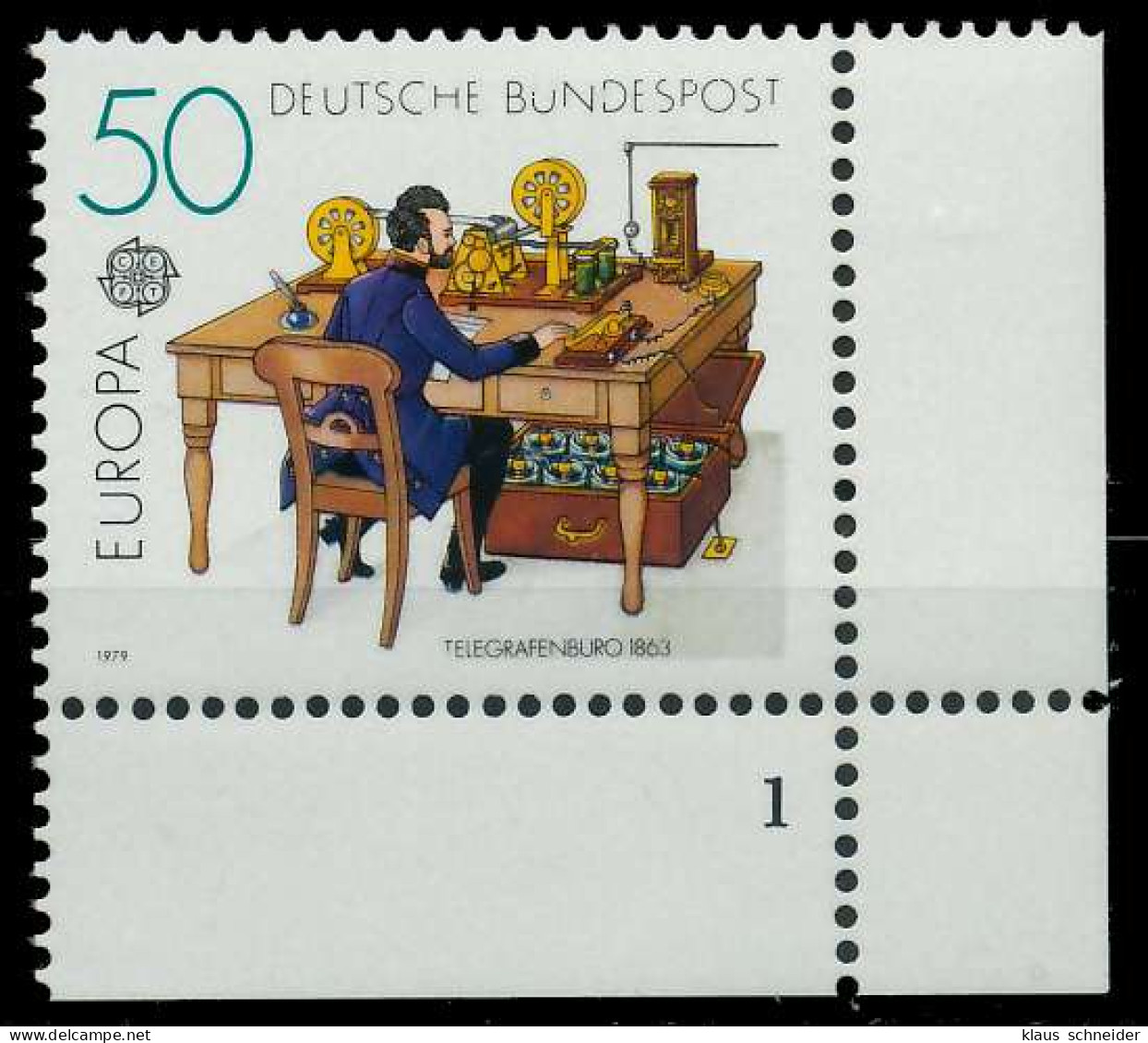 BRD BUND 1979 Nr 1011 Postfrisch FORMNUMMER 1 S5F51FE - Unused Stamps