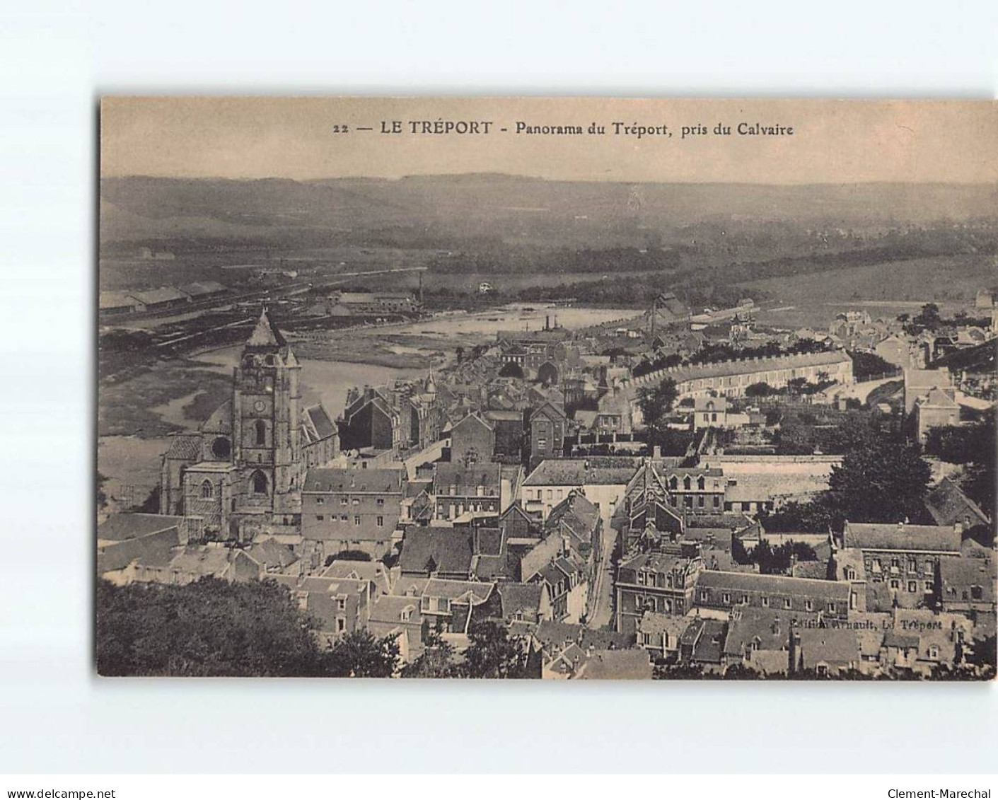 LE TREPORT : Panorama Du Tréport, Pris Du Calvaire - Très Bon état - Le Treport