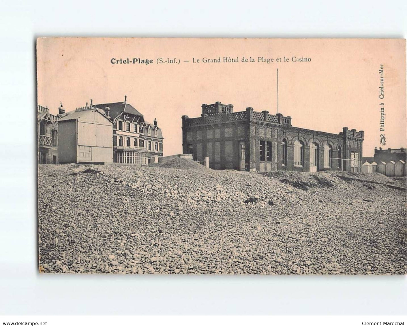 CRIEL PLAGE : Le Grand Hôtel De La Plage Et Le Casino - état - Criel Sur Mer