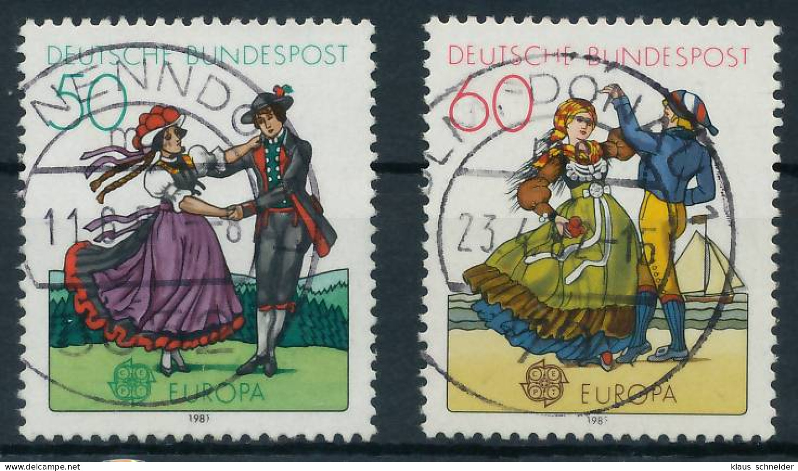 BRD BUND 1981 Nr 1096-1097 Zentrisch Gestempelt X823E6E - Gebruikt