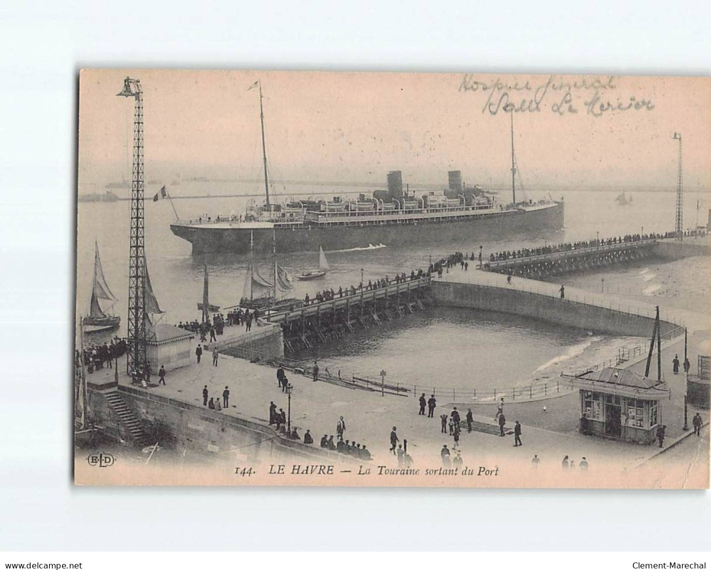 LE HAVRE : La Touraine Sortant Du Port -état - Portuario