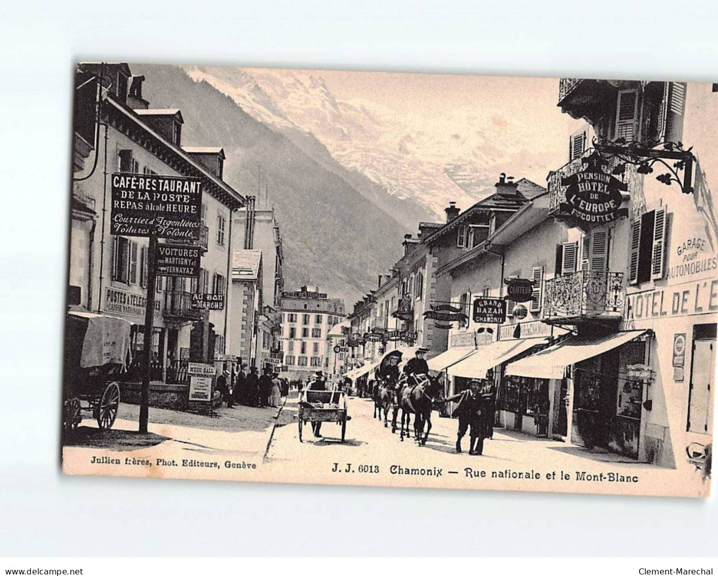 CHAMONIX : Rue Nationale Et Mont Blanc - Très Bon état - Chamonix-Mont-Blanc