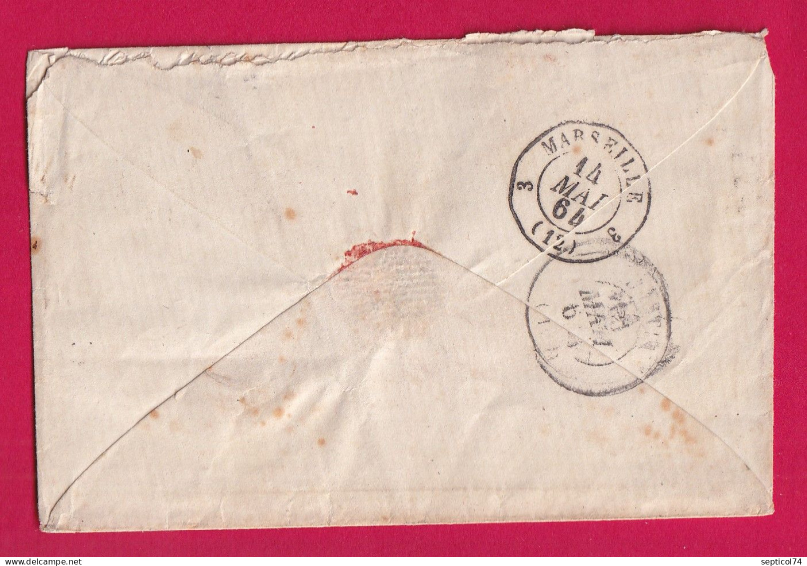 N°22 GC 5051 ORAN ALGERIE BM ENCADRE MARITIME POUR BASTIA CORSE LETTRE - 1849-1876: Période Classique