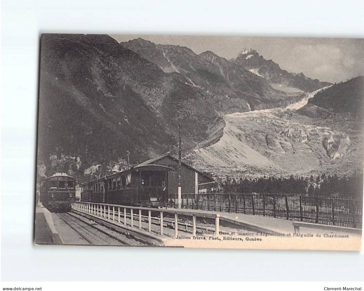 Gare Et Glacier D'Argentières Et L'Aiguille Du Chardonnet - Très Bon état - Otros & Sin Clasificación