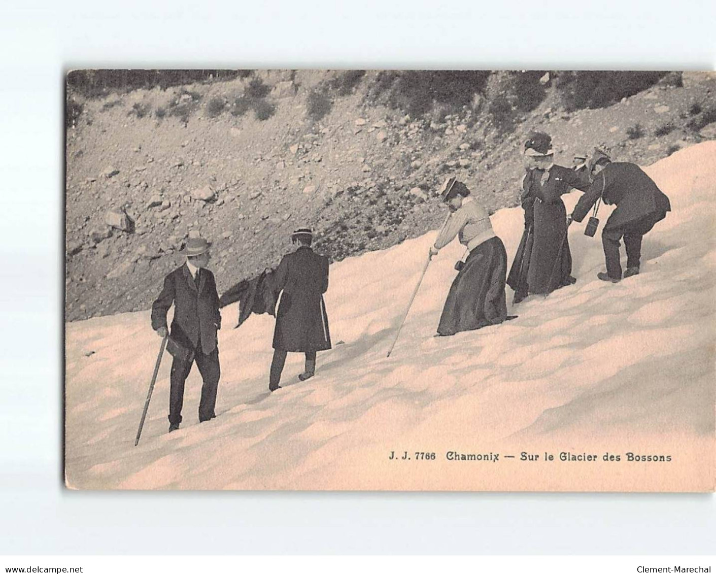 CHAMONIX : Sur Le Glacier Des Bossons - Très Bon état - Chamonix-Mont-Blanc