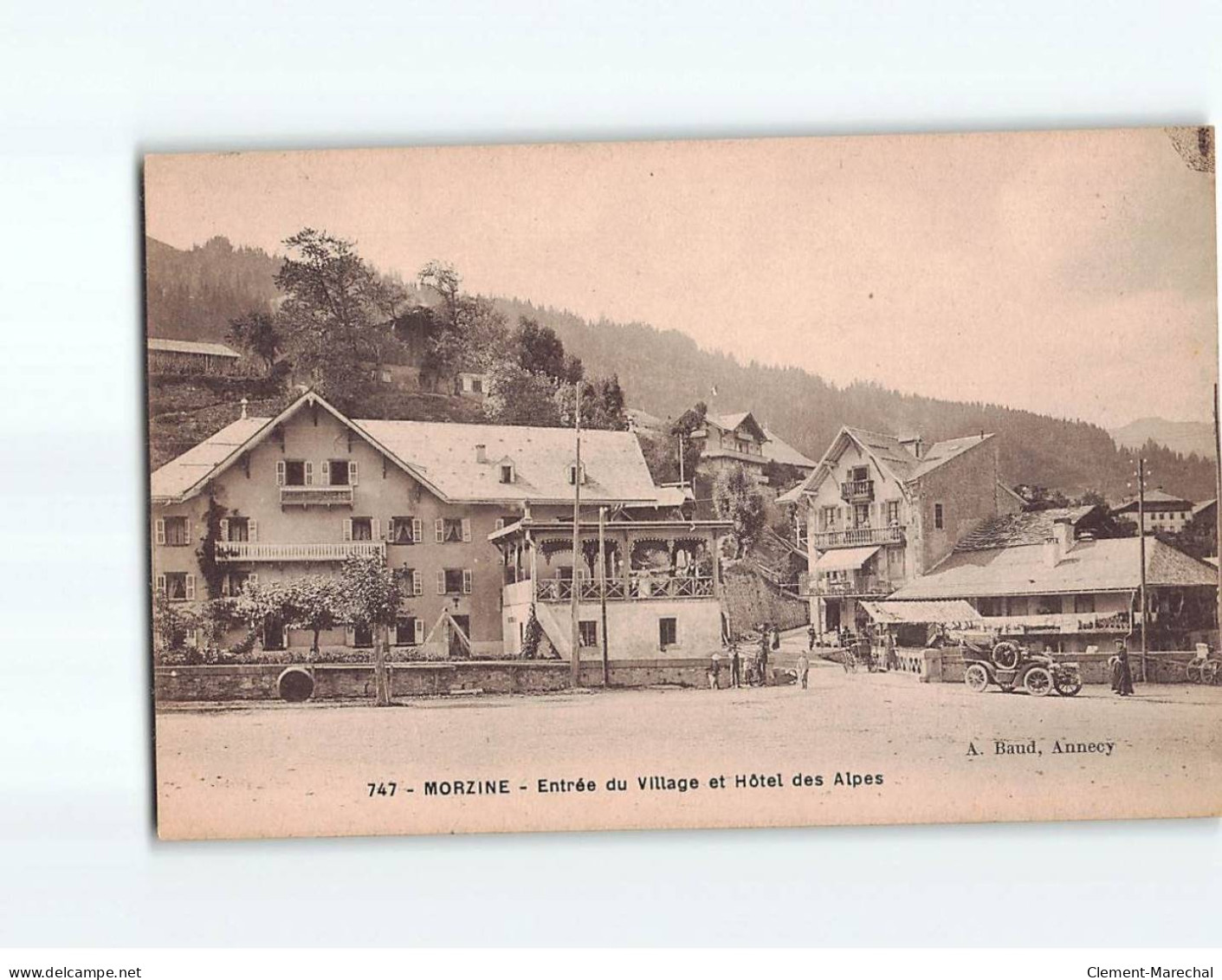 MORZINE : Entrée Du Village Et Hôtel Des Alpes - Très Bon état - Morzine