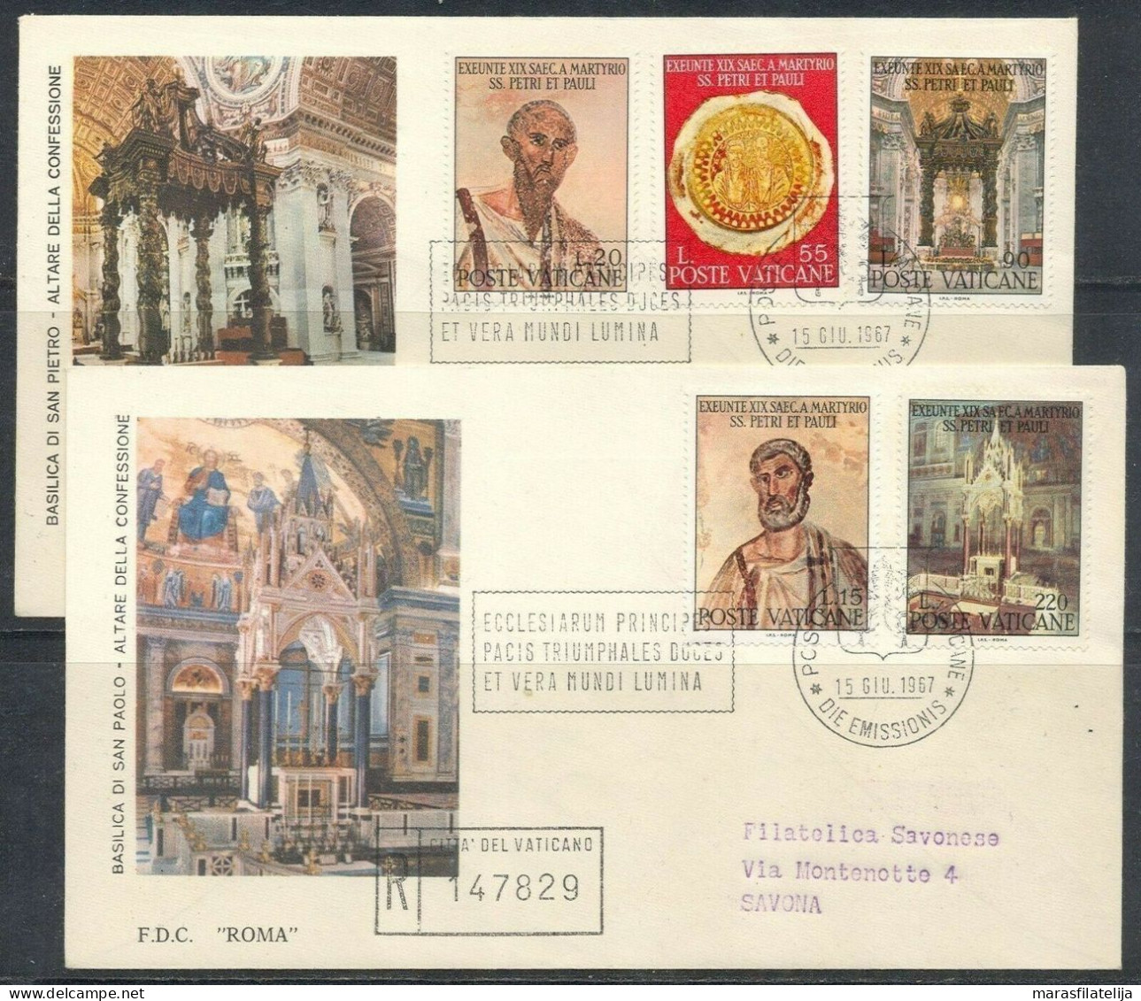 Vatican 1967, St. Peter And St. Paul (S.Petrus / S.Paulus), Beautiful FDC - Andere & Zonder Classificatie