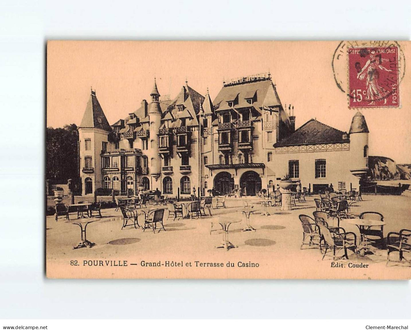 POURVILLE : Grand Hôtel Et Terrasse Du Casino - Très Bon état - Autres & Non Classés