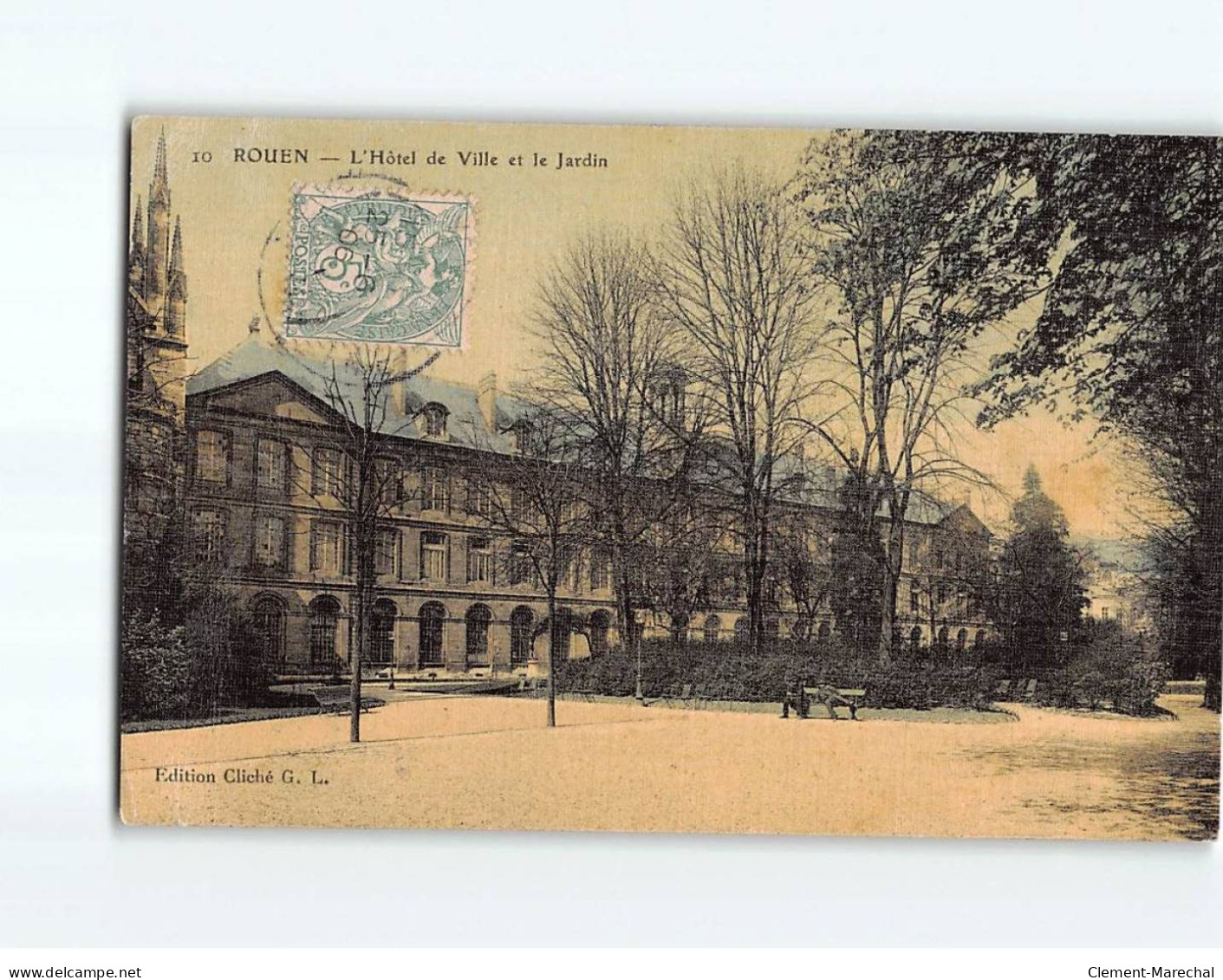ROUEN : L'Hôtel De Ville Et Le Jardin - état - Rouen
