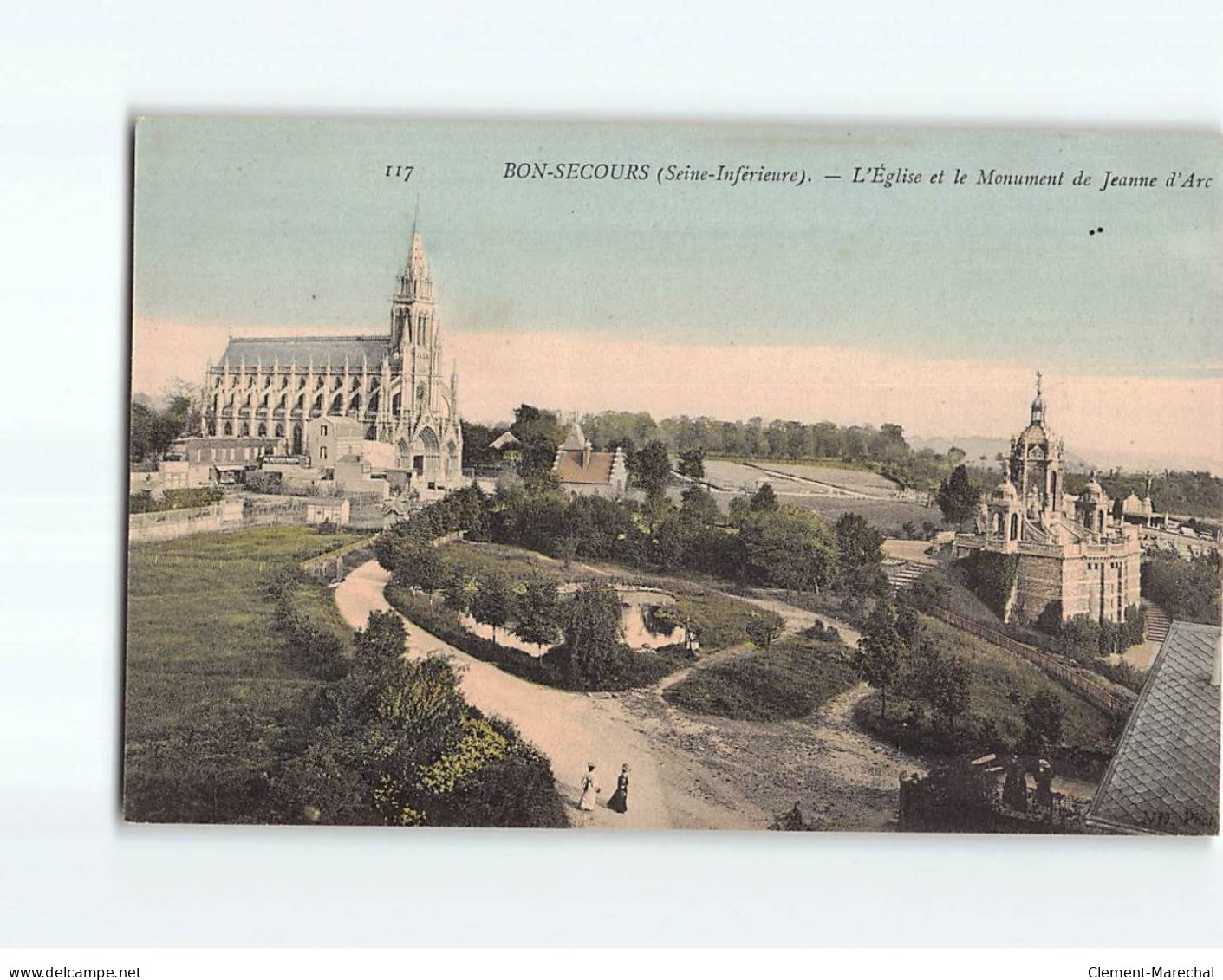 BONSECOURS : L'Eglise Et Le Monument Jeanne D'Arc - Très Bon état - Bonsecours