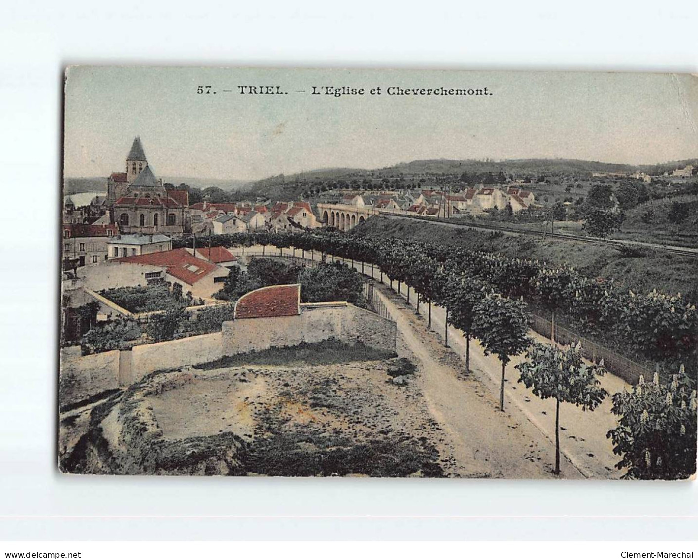 TRIEL : L'Eglise Et Cheverchemont - état - Triel Sur Seine