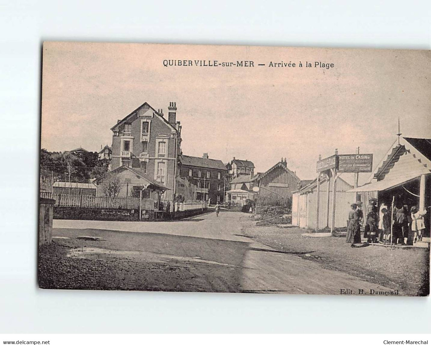 QUIBERVILLE SUR MER : Arrivée à La Plage - état - Other & Unclassified